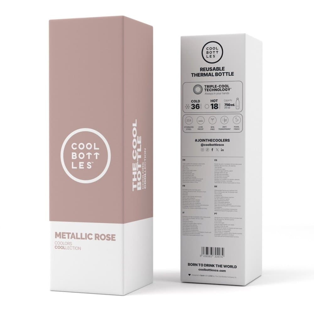 Nerezová termolahev COOL BOTTLES Metallic Rose třívrstvá 750 ml - náhled 4