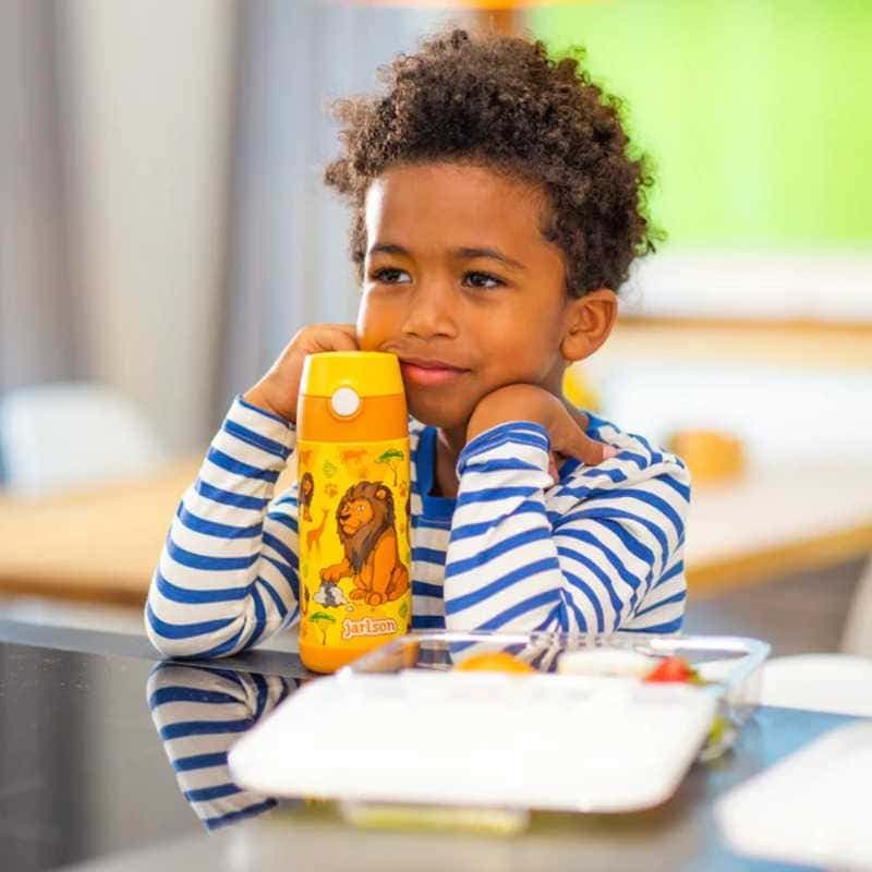 Dětská nerezová termoláhev s brčkem JARLSON CHARLI Lev 350 ml - náhled 4