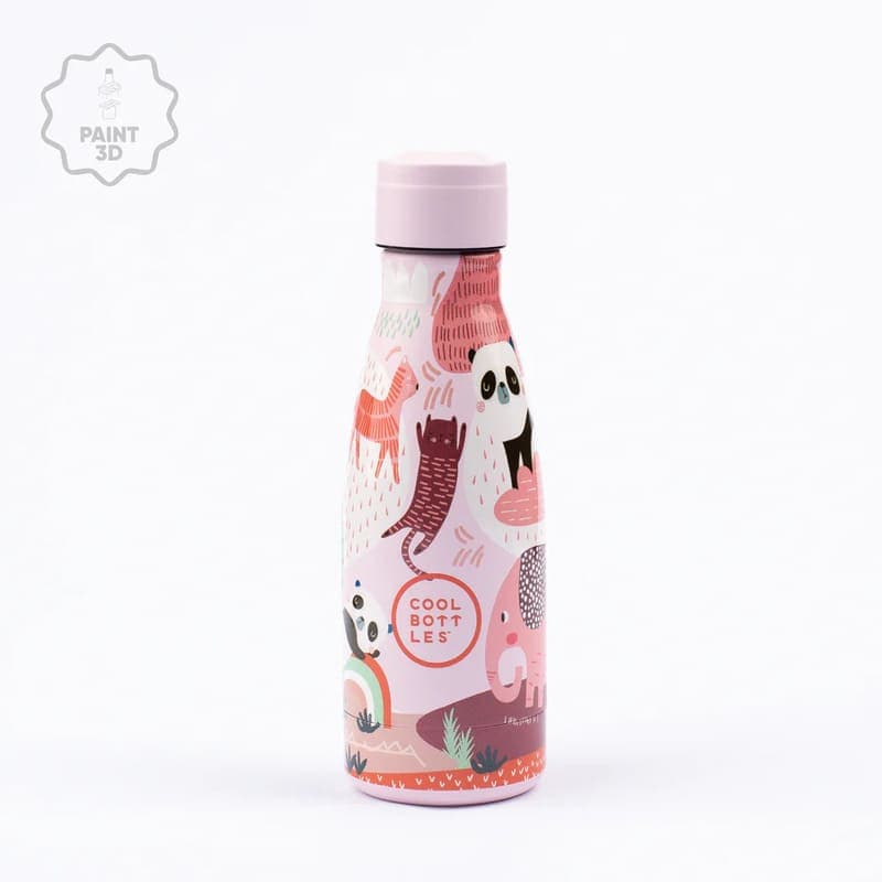 Dětská nerezová termolahev COOL BOTTLES Kids Panda Gang třívrstvá 260ml NEW - náhled 2