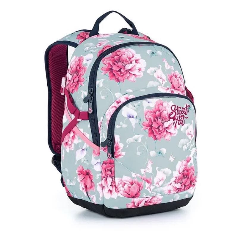 Topgal Studentský batoh s květinami YOKO 21030 G