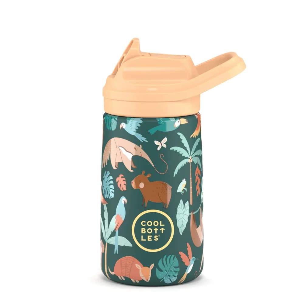 Dětská nerezová termoláhev COOL BOTTLES Kiddie Rainforest Refuge 350 ml 3D - náhled 2