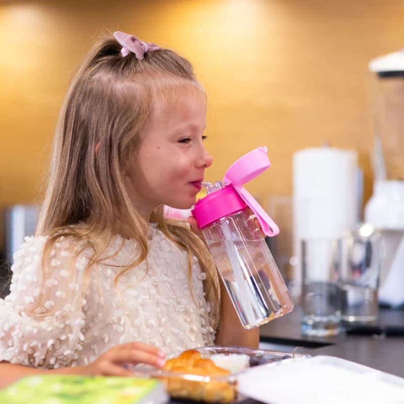 Dětská tritanová láhev na pití s brčkem JARLSON EMI Růžová 500 ml - náhled 4
