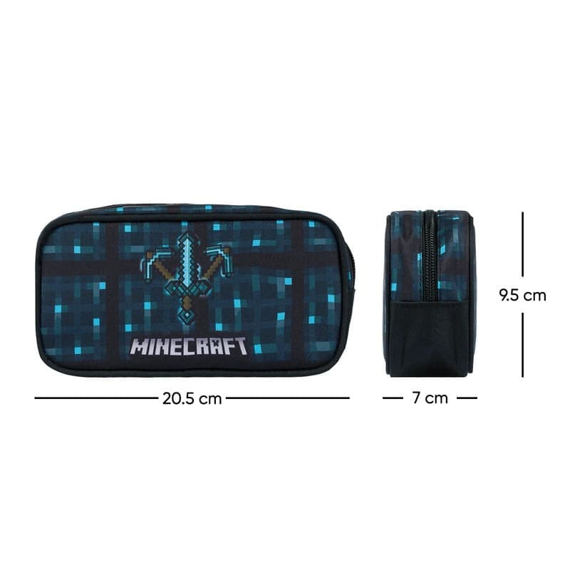 Školní set penál a sáček Baagl Minecraft Blue axe and sword - 2 díly - náhled 5