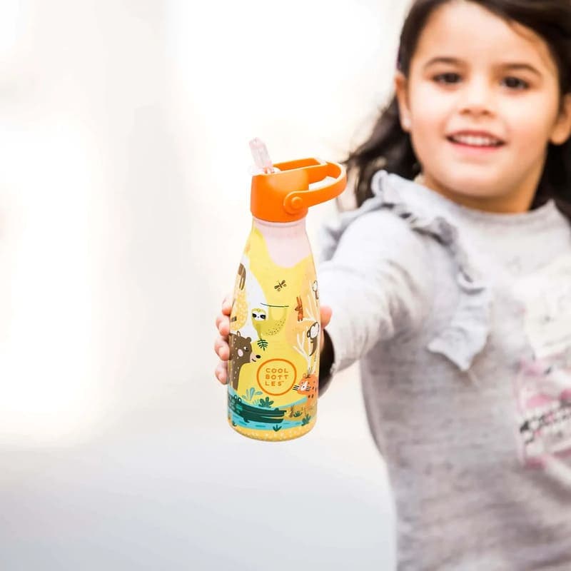 Dětská nerezová termolahev COOL BOTTLES Kids Jungle Park třívrstvá 260ml NEW - náhled 5