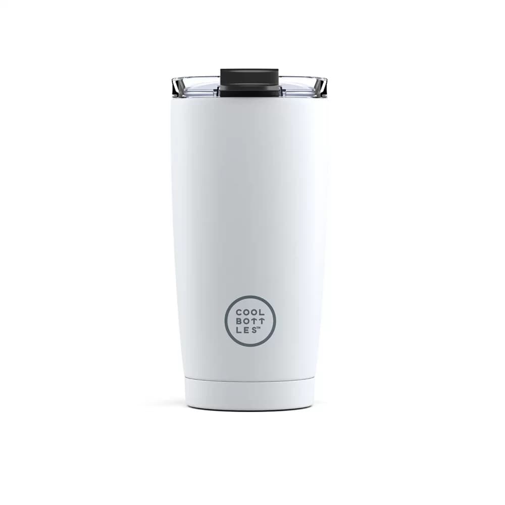 Nerezový termohrnek COOL BOTTLES Mono White třívrstvý 550ml