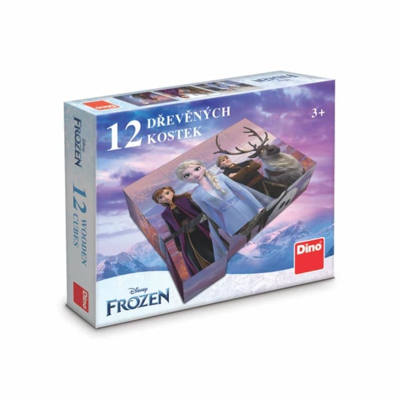 Dřevěné licenční kostky Frozen II - 12 kostek - náhled 3