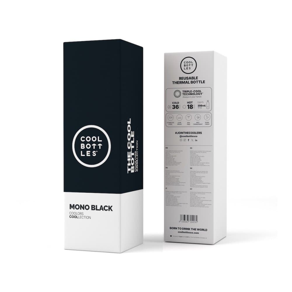 Nerezová termolahev COOL BOTTLES Mono Black třívrstvá 350 ml - náhled 4