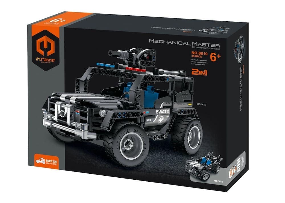 Stavebnice iM.MASTER terénní auto 2v1 plast 391 dílků