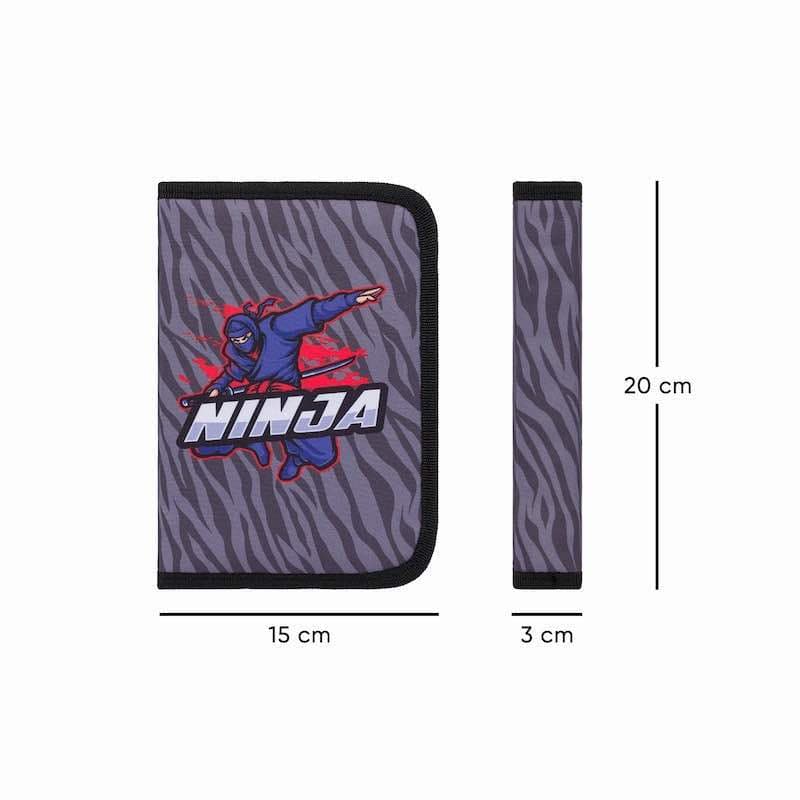 Školní penál Baagl klasik dvě chlopně Ninja - náhled 4