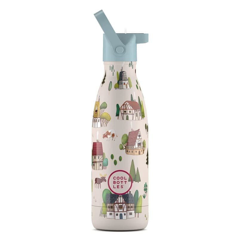 Dětská nerezová termolahev COOL BOTTLES Kids Tudor Village třívrstvá 350ml NEW