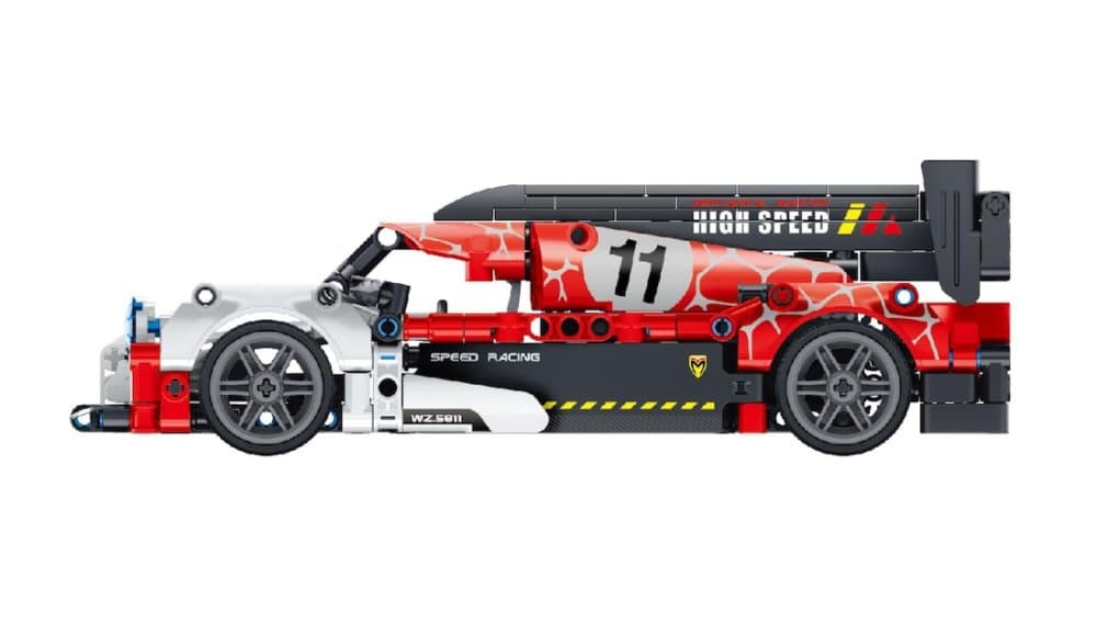 Stavebnice iM.MASTER závodní auto plast 472 dílků na zpětné natažení - náhled 3