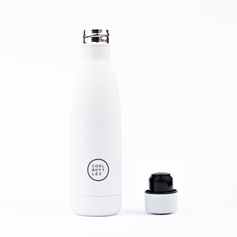 Nerezová termolahev COOL BOTTLES Mono White třívrstvá 500ml NEW - náhled 3