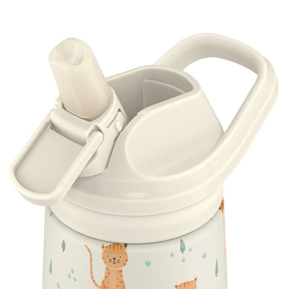 Dětská nerezová termoláhev COOL BOTTLES Kiddie Whisker Kittens 350 ml 3D - náhled 3