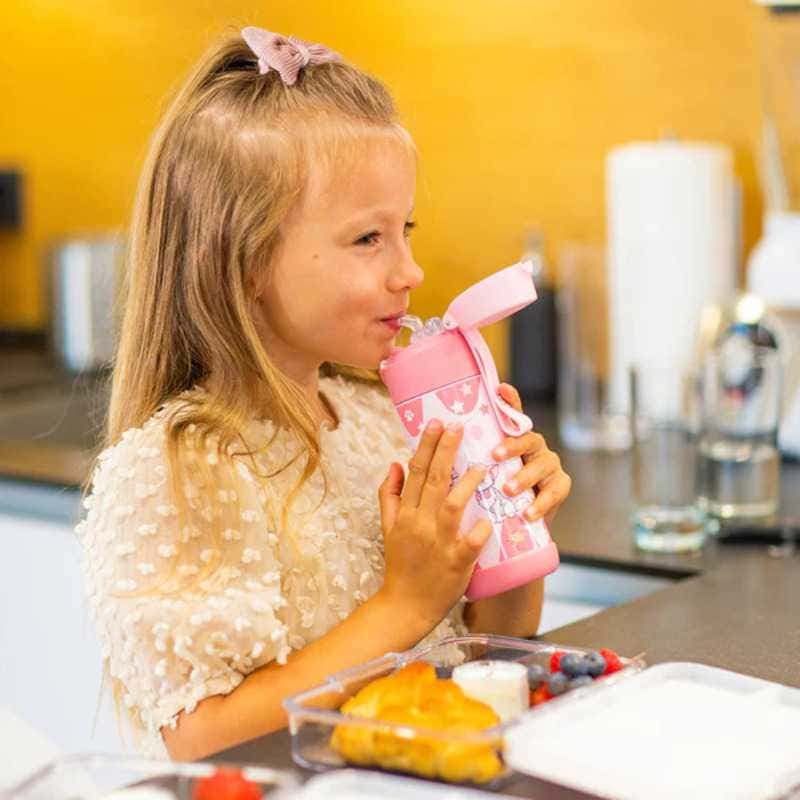 Dětská nerezová termoláhev s brčkem JARLSON CHARLI Kočka 350 ml - náhled 5