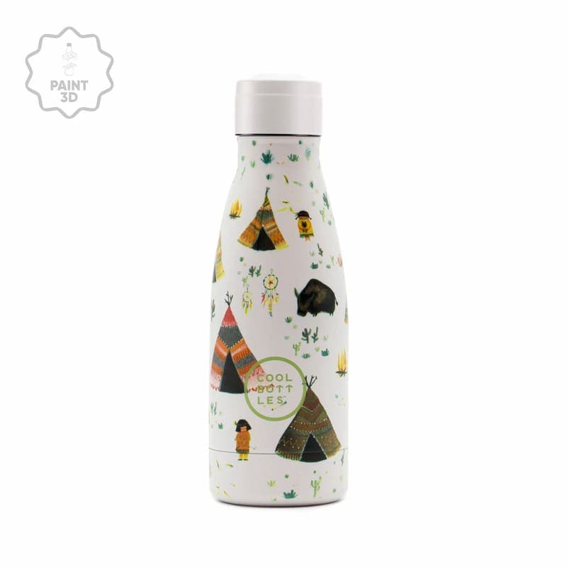 Dětská nerezová termolahev COOL BOTTLES Kids Indian Tribe třívrstvá 260ml NEW - náhled 3