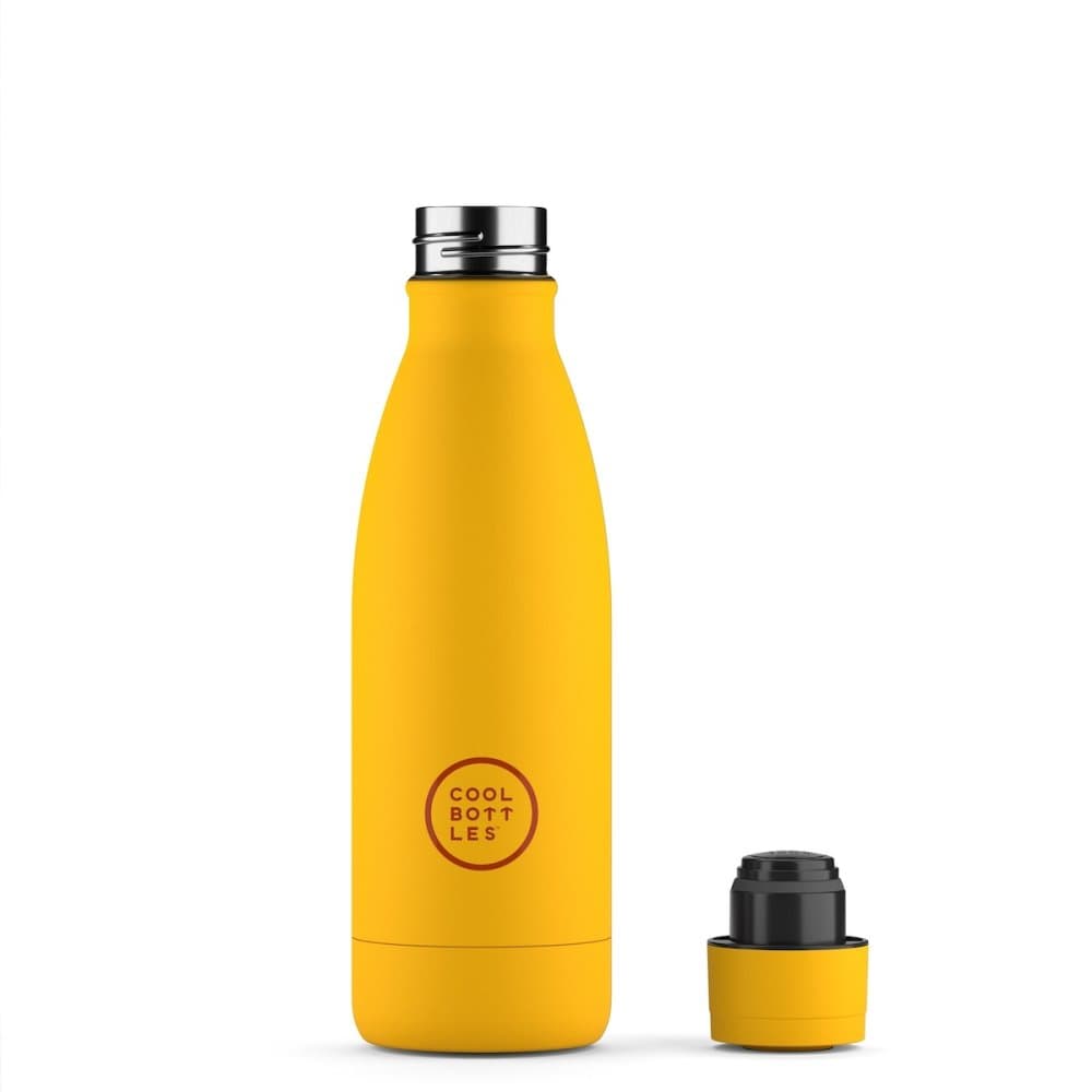 Nerezová termolahev COOL BOTTLES Vivid Yellow třívrstvá 350 ml - náhled 2