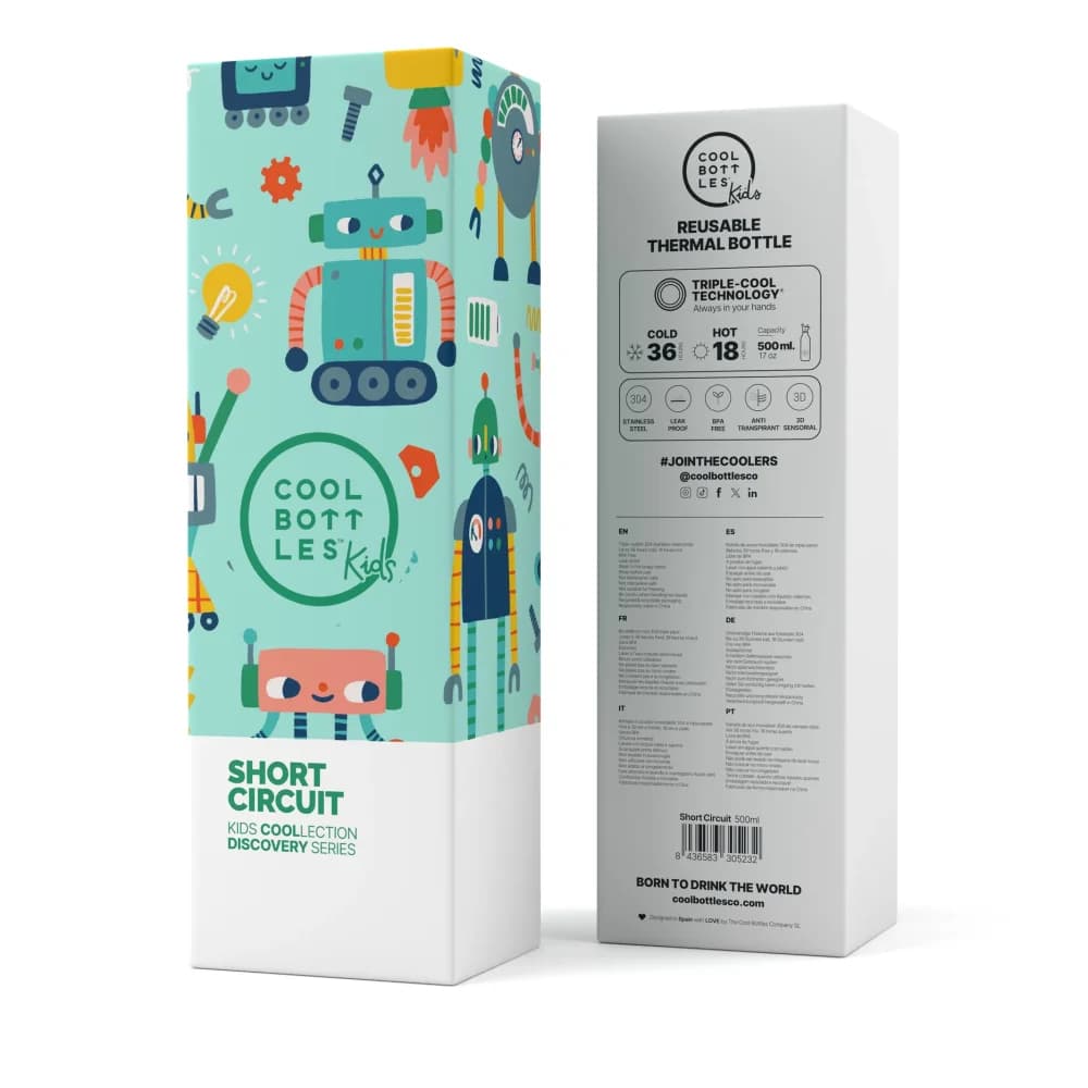 Dětská nerezová termolahev COOL BOTTLES Candy Land třívrstvá 350ml 3D - náhled 4